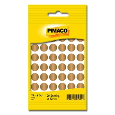 Imagem de Etiqueta adesiva p/ codificação 12mm ouro TP12OU Pimaco, BIC, 886597, Ouro, pacote de 5