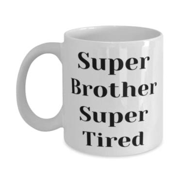 Imagem de Caneca Brother Gifts For Big Brother, Super Brother Super Cansado, Irmão Motivacional 325 g 443 ml Copo da Brother