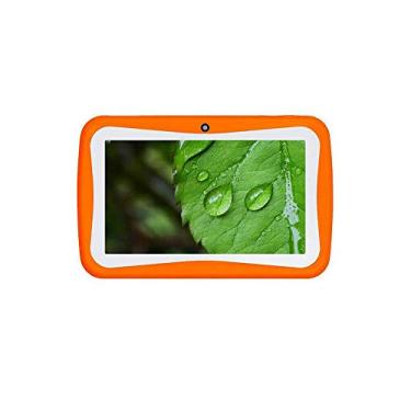 Imagem de Computador de aprendizagem educacional para crianças tablet de 7 polegadas com resolução de 1024 * 600 Conexão WiFi com capa de silicone plug laranja EUA