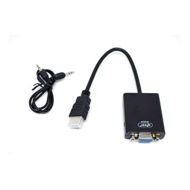 Imagem de Cabo Adaptador Conversor Hdmi Para Vga Com Saída P2 De Áudio
