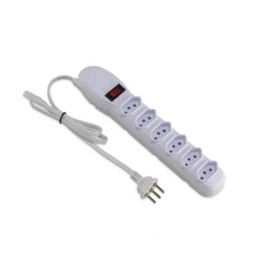 Imagem de Filtro 6 Tomadas Incorporadas Bivolt Brnaco Force Line