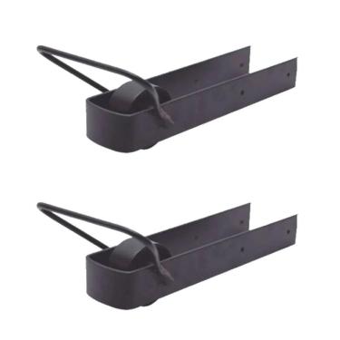 Imagem de Kit 2 Pares de Trinco Correr Porteira Com Rodinha 350x70mm