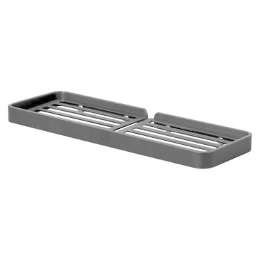 Imagem de Suporte Porta Shampoo Prateleira Preto Fosco De Parede Plus