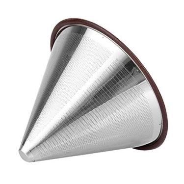 Imagem de Filtro de café de aço inoxidável sem papel, filtro reutilizável DaKuan, filtro de café com gotejamento de malha dupla
