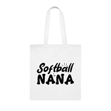 Imagem de Bolsa Tote Softball Nana, Nana de softball, presente para vovó de softball, bolsa de ombro Nana de softball, bolsas reutilizáveis, presente para vovó de
