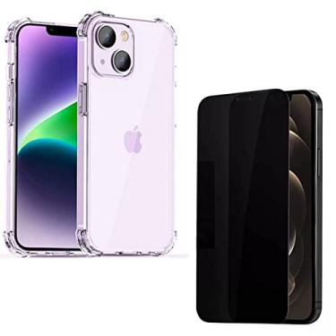 Imagem de Kit Capa Anti Impacto e Película Anti Spy Privacidade Compatível iPhone 11 12 Pro 13 14 Pro Max (iPhone 13)