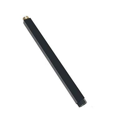 Imagem de 1pcs 30cm chuveiro extensão tubo de aço inoxidável quadrado redondo mais longo chuveiro slide barras extender roedor acessórios, 30cm quadrado preto