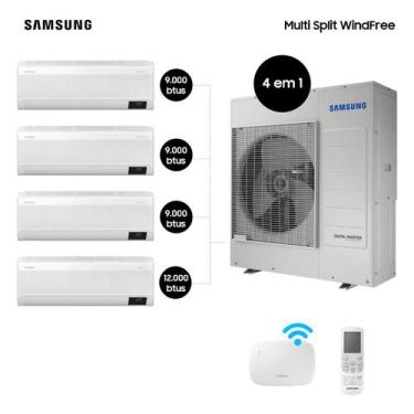 Imagem de Ar Condicionado Samsung Kit Multi Split 4 Em 1 Com Wifi 3X9000 E 1X120