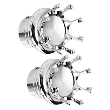 Imagem de Tampa do Eixo Dianteiro, Tampas do Eixo Dianteiro KIMISS Crown Styling Liga de Alumínio CNC Tampa Porca do Eixo Dianteiro para Modificação de Motocicleta (cromada)