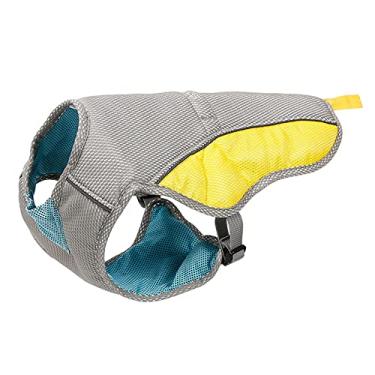 Imagem de Colete refrescante para cães, proteção solar para cães pequeno médio grande menino menina, colete de cães respirável de resfriamento instantâneo para atividade ao ar livre, amarelo, G