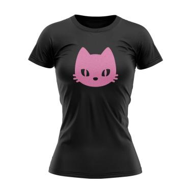Imagem de Camisa Dry Fit Uppercut Cat Feminino, Preta e rosa, P