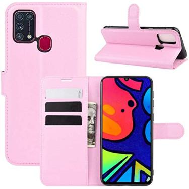 Imagem de Capa Capinha Carteira 360 Para Samsung Galaxy M21s com Tela de 6.4" polegadas - Case Couro Flip Wallet Anti Impacto - Danet (Rosa)