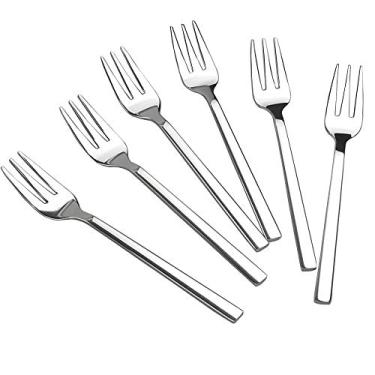 Imagem de Doryh Conjunto de porções de aço inoxidável, Prata, Appetizer Forks