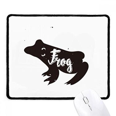 Imagem de Sapo mouse pad preto e branco animal borda costurada tapete de borracha para jogos