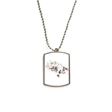 Imagem de DIYthinker British Architecture Colar de aço inoxidável para animais de estimação com pingente de corrente de carro vintage