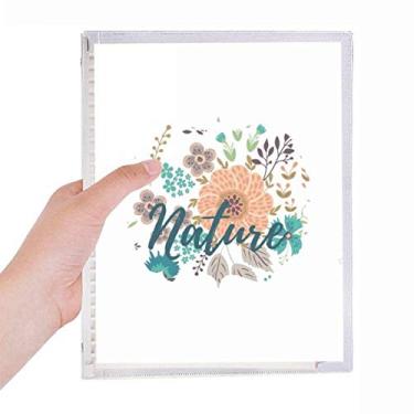 Imagem de Caderno de tinta para plantas com flores soltas e folhas recarregáveis