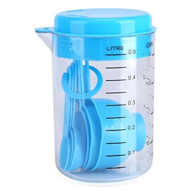 Imagem de Copos medidores azuis, copo de medição de café, 7 peças/conjunto para medir chá e café