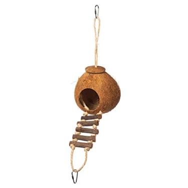 Imagem de Prevue Hendryx Brinquedo esconderijo de Coco 62801 Naturals com escada, 1 unidade (pacote com 1)