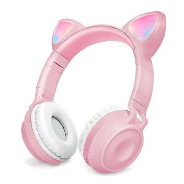 Imagem de Fone De Ouvido Headphone Gato Gatinho Luzes Led Microfone