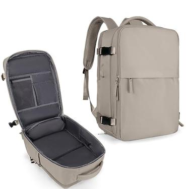 Imagem de Mochila coowoz de viagem esportiva unissex, bagagem de cabine, aprovada por companhias aéreas, para notebook, B - Marrom, Large