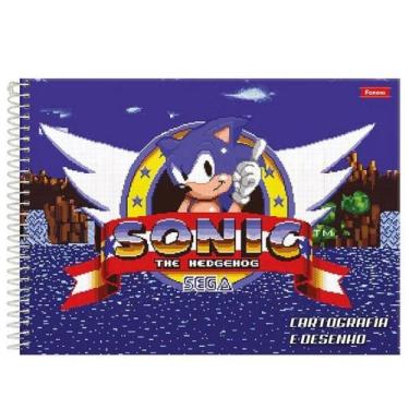 Imagem de Caderno De Desenho Cartografia Sonic The Hedgehog - Foroni