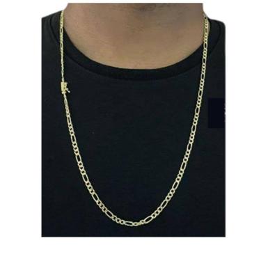 Imagem de Cordão 3x1 4mm Canhao De Moeda Antiga Joias Igual A Ouro