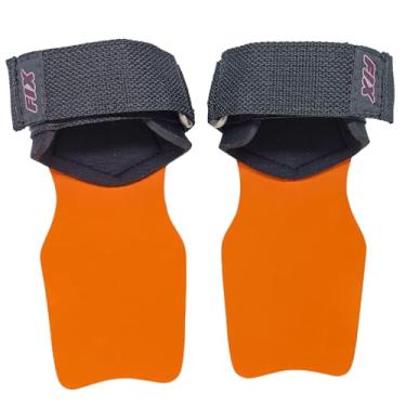 Imagem de Luva Hand Grip Crossfit Cronos musculação Treino Competição Cross Pull Up Adulto Unissex Marca FIXSPORT (Laranja, GG)