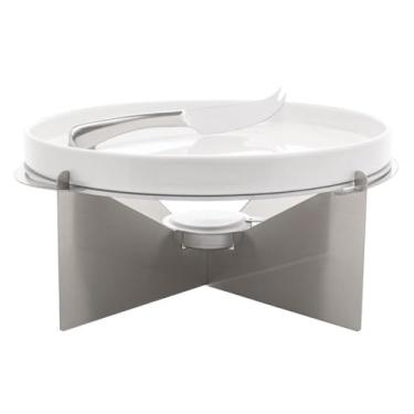 Imagem de Rechaud de Cerâmica com Suporte de Aço Inox e Faca 30cm x 30cm x 13cm - Wolff