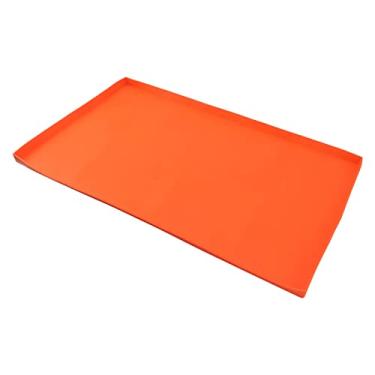 Imagem de Capa de Silicone para Grelha, Tapete de Silicone Lavável Com Tecnologia de Vedação para Acessórios de Grelha (28 Polegadas Laranja)