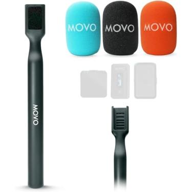 Imagem de Movo WMX-HM Cabo de microfone para DJI Mic, Rode Wireless GO, Hollyland Lark e mais – Alça de microfone sem fio para entrevista – Adaptador de microfone Lav sem fio para vlogging, entrevistas,