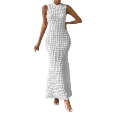 Imagem de Camisa Feminina Solid Mermaid Hem Dress (Color : White, Size : M)