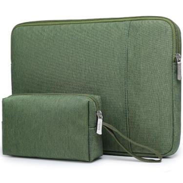 Imagem de HYZUO 13 Polegadas Capa para Notebook para MacBook Air 13,6/13 M3/M2/M1 2024-2018, MacBook Pro 13 M2 M1 2024-2016, Surface Pro11/10/9/8/X, iPad Pro 13 M4, iPad Air 13 M2, Laptop Case, Verde meia-noite