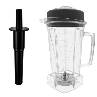 Imagem de Para jarra de liquidificador Vitamix 1,8 g, com calcadeira clássica, transparente, compatível com vitamix 5200 5000 6500 vm0101 vm0102 vm0103 vm0197 E310 320Classic/Explorian/Commercial etc.