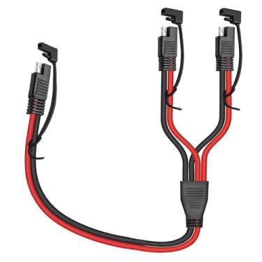Imagem de Faoyliye 10AWG SAE Y Divisor 1 a 2 SAE Cabo de extensão SAE DC Power Conector Automotivo Cabo para Painel Solar Bateria Carros Tractor-40cm