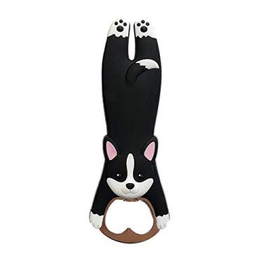 Imagem de Abridor de garrafa de metal de silicone para cafeteira de cerveja Coke Bartender Kitchen Barware Metal Novelty Cute Fun Shape, Cat-Black