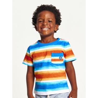 Imagem de Infantil - Camiseta Menino Estampa Vrum Vrum Tam 1 a 12 anos Azul e Mostarda  menino