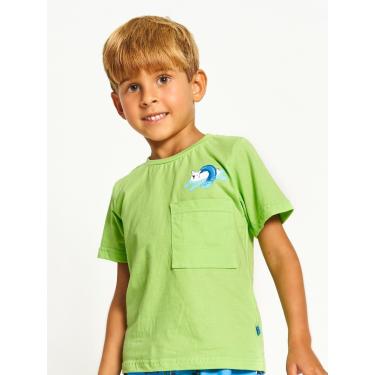 Imagem de Infantil - Camiseta Menino Estampa Urso Radical Tam 1 a 12 anos Verde  menino