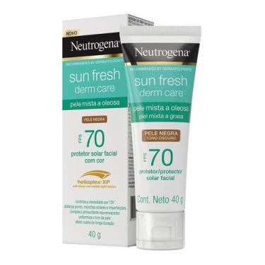 Imagem de Protetor Solar Facial Pele Negra Fps 70 Neutrogena Sun Fresh Derm Care Bisnaga 40g Neutrogena Sun Fresh Derm Care Bisnaga