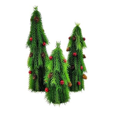 Imagem de Árvore De Natal Pinheiro Para Mesa Kit 3pc - Inigual Decor