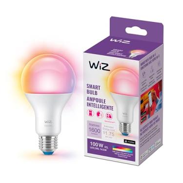 Imagem de Lâmpada inteligente WiZ 100W Eq. (14,5 W) A21 cor LED - Pacote com 1 - E26- Interior - Conecta-se ao seu Wi-Fi existente - Controle com voz ou aplicativo + Ative com movimento - Compatível com Matter