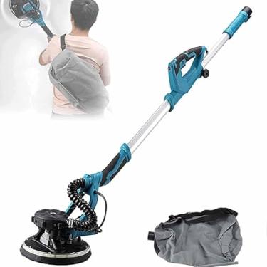 Imagem de Lixadeira elétrica de parede dobrável 1800w, lixadeira de drywall, de vácuo automático sem poeira e discos de lixa, alça extensível antivibração, para teto interno e externo, lixa 20