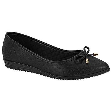 Imagem de Sapato Feminino Napa Matelassê Preto Moleca 5778.102