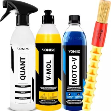 Imagem de Shampoo Desengraxante Lava Autos Limpeza Pesada Pulverizador de Quantidade V-Mol 500ml Moto-V Pincel 500ml Quant Vonixx