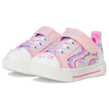 Imagem de Skechers Girl's, Twinkle Toes: Twinkle Sparks - Whimsical Shimmer Tênis infantil, Rosa/Multi, 18