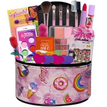 Imagem de Kit de Maquiagem Infantil Maleta Completa Para Criança Menina