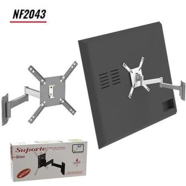 Imagem de Suporte Para Tv 10 A 48 Articulado 4 Movimento Nf2043 Branco - Multifo