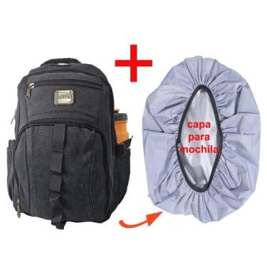 Imagem de Mochila Lona Notebook  17 6108 + Capa - ELLO, preto
