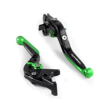 Imagem de Par Manete Extensível Preto/Verde Lander 250 - Especiais Part'S