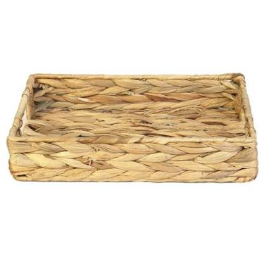 Imagem de Bandeja Multiuso Fibra Natural Seagrass C/ Alça 30X20X6 CM 3077 Paramo