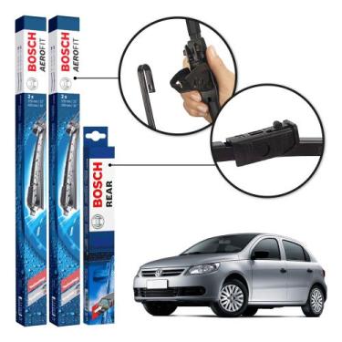 Imagem de Kit 3 Palhetas Dianteiras + Traseira Original Bosch Volkswagen Gol 200